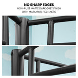 Maia 2in1 Metal Bunk Bed Frame with Modular Design - Matte Dark Grey King Single