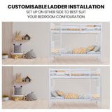 Maia Modular Slumber Wooden Kids Bunk Bed Frame - White Single