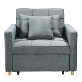 Millicent 3-in-1 Convertible Sofa Chair Bed - Grey