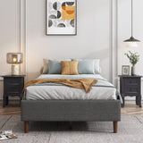 Maya Bed Frame Mattress Foundation - Dark Grey Double