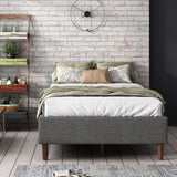 Maya Bed Frame Mattress Foundation - Dark Grey Double