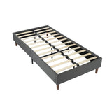 Maya Bed Frame Mattress Foundation - Dark Grey Single