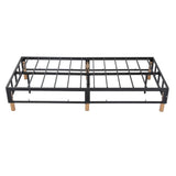 Vera Ensemble Bed Base Mattress Foundation with Metal Stats - Dark Grey King