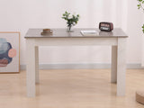 Dining Table Rectangular Wooden 120M - Grey & White