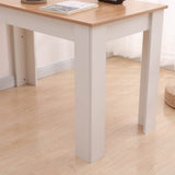 Dining Table Rectangular Wooden 120M - Wood & White
