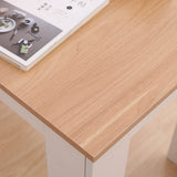 Dining Table Rectangular Wooden 120M - Wood & White