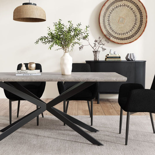 Carter Rectangular Dining Table Mdf Marbling