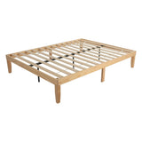 Lorelei Warm Wooden Natural Bed Base Frame - Wood Double