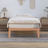 Lorelei Warm Wooden Natural Bed Base - Natural Single