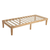 Lorelei Warm Wooden Natural Bed Base - Natural Single