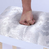 Dressing Vanity Table Stool Set with Make-up LED Lighted Mirror-White