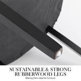 Arabella Set of 4 French Provincial Dining Chair Ring Studded Velvet Rubberwood Leg - Bordeaux Red