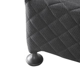 Tricia Ensemble Bed Base Solid Wooden Slat with Removable Cover - Black Double