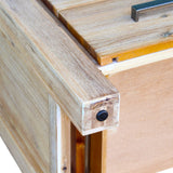 Iqaluit Wooden Bedside Table Night Stand Solid Wood Acacia with 2 Drawers - Oak