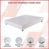 Andrea Ensemble Bed Base - White King