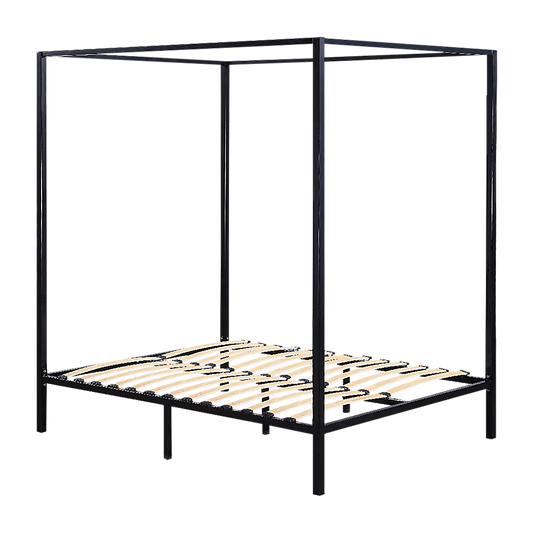 Lilian Four Poster Bed Frame - Black Double