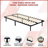 Eliana Metal Bed Frame - Black King Single