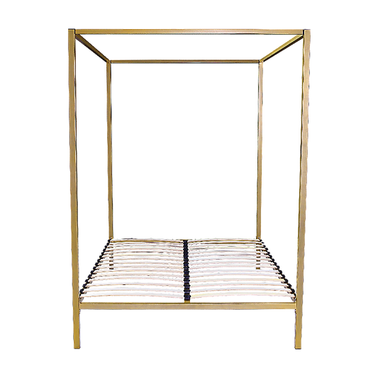 Lilian Four Poster Bed Frame - Gold Queen