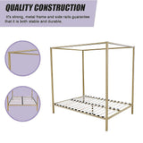 Lilian Four Poster Bed Frame - Gold Queen