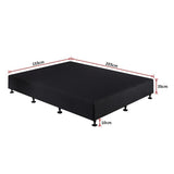 Aisha Ensemble Bed Base Linen Fabric - Midnight Black Queen
