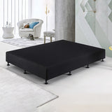 Aisha Ensemble Bed Base Linen Fabric - Midnight Black King Single