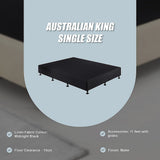 Aisha Ensemble Bed Base Linen Fabric - Midnight Black King Single