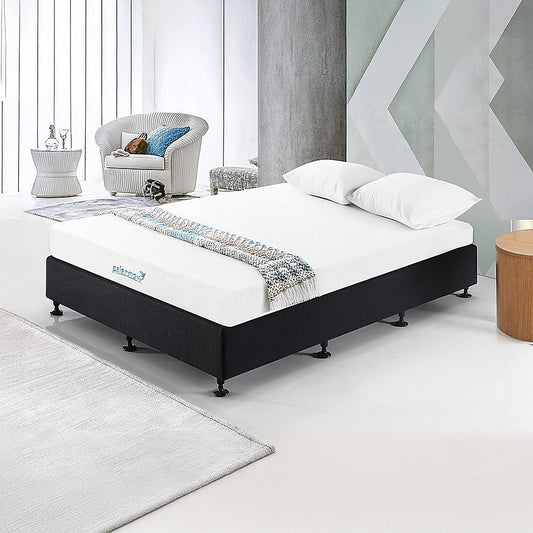 Aisha Ensemble Bed Base Linen Fabric - Midnight Black King Single