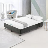 Aisha Ensemble Bed Base Linen Fabric - Graphite King Single