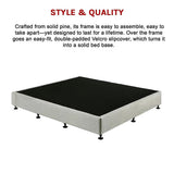 Aisha Ensemble Bed Base Linen Fabric - Light Grey King