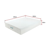 Kairos 30cm Green Tea Memory Foam Mattress Cooling Comfort - Queen