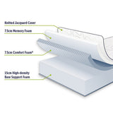 Kairos 30cm Green Tea Memory Foam Mattress Cooling Comfort - Single