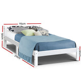 Sapphire Bed & Mattress Package no Drawers - White King Single