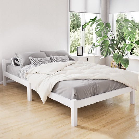Sapphire Bed & Mattress Package no Drawers - White King Single