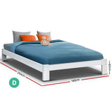 Sapphire Bed & Mattress Package - White Double