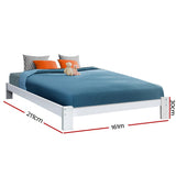 Sapphire Bed & Mattress Package with 34cm Black Mattress - White Queen
