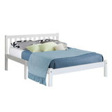 Jade Bed & Mattress Package no Drawers - White Double
