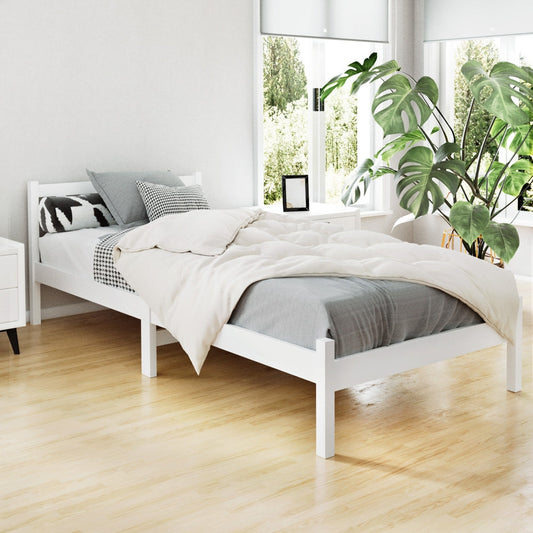 Jade Bed & Mattress Package with 31cm Mattress no Drawers - White Single