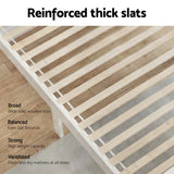Mystique White Wooden Bed Frame no Drawers - Double