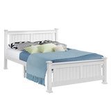 Amber Bed & Mattress Package no Drawers - White Queen