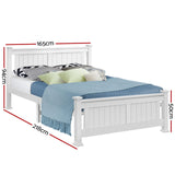 Amber Bed & Mattress Package no Drawers - White Queen
