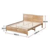 Odessa Bed Frame Wooden Acacia - Wood Queen