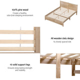 Odessa Bed Frame Wooden Acacia - Wood Queen