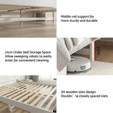 Aveline Wooden Bed Frame with 2 Drawer Platform Bed - White Queen