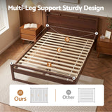 Ellie Bed Frame Wooden - Walnut Double