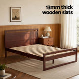 Ellie Bed Frame Wooden - Walnut Double