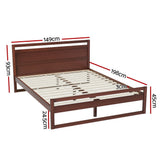 Datolite Bed & Mattress Package with 32cm Mattress - Walnut Double
