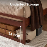 Ellie Bed Frame Wooden - Walnut King Single