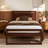 Ellie Bed Frame Wooden - Walnut King Single