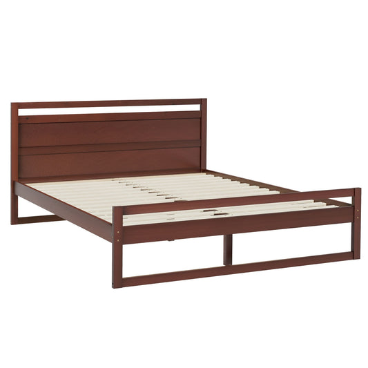 Ellie Bed Frame Wooden - Walnut Queen