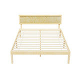 Fiora Bed Frame Wooden Base Platform Timber Pine - Natural Double